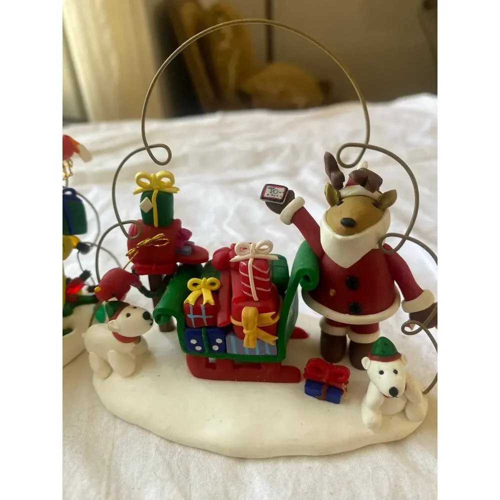 Kirkland Signature Jolly Holiday handmade clay ornaments, likely a vintage set